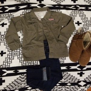 Carter's Girls Military LOVE Patch jacket